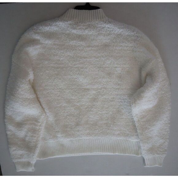 L.A. Hearts 0290 011 Women's Sz M Ivory Crop Cotton Blend Long Sleeve Sweater - Picture 8 of 8